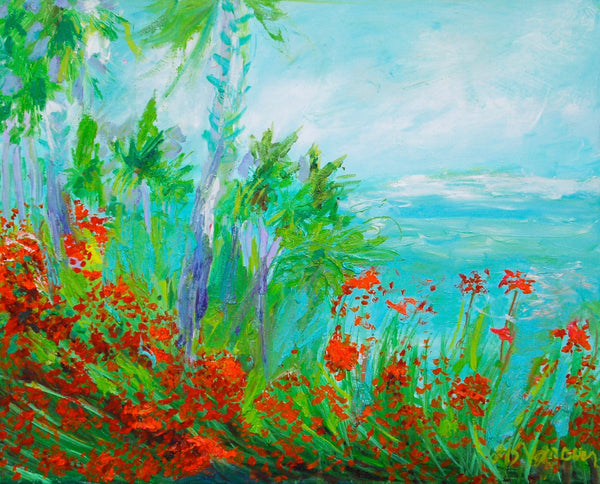 Firecracker and Aqua Waters of Sarasota - 16 x 20